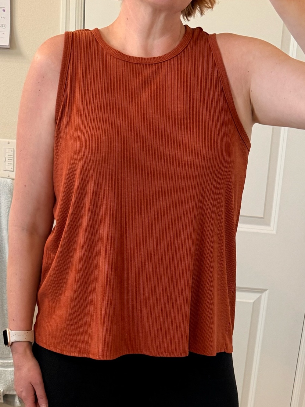 Old Navy Orange Ribbed Crewneck Tank